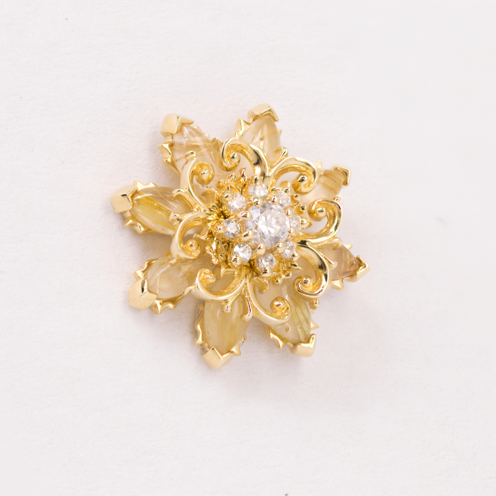 Flores jewel tops with natural stone