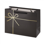 Пакет подарочный бумажный Alingar, (L+) 25х32х11 см, горизонтальный, "Геометрия", матов. ламинация, тиснение фольга, ассорти