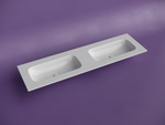 Раковина накладная мебельная CERAMICANOVA Grace прямоугольная 1610x457x137 с двумя чашами без отверстий под смеситель цвет белый CN7023wx