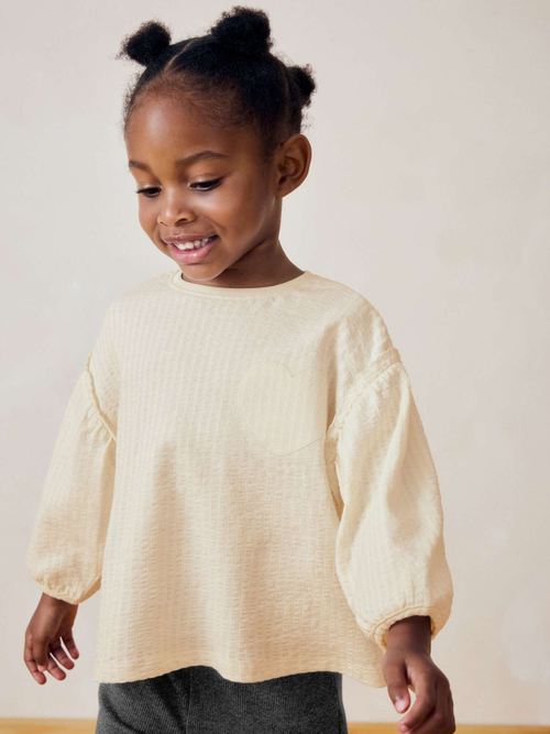 Блуза для девочки Next B49-692, Кремовый