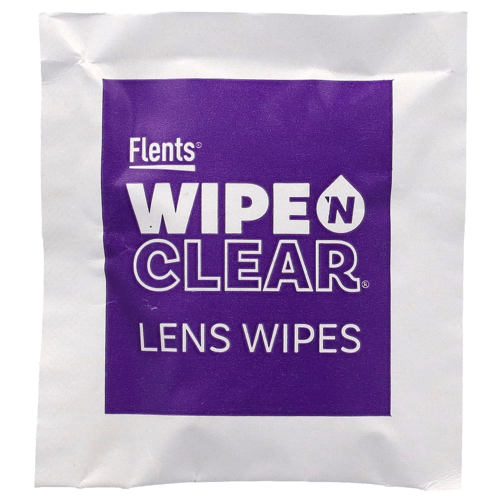 Flents, Wipe 'N Clear, премиальные мягкие стеганые салфетки для линз, 20 салфеток в индивидуальной упаковке