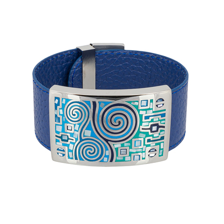 Браслет Fiore Luna на кожаном синем ремешке CB01319-8 BL/S