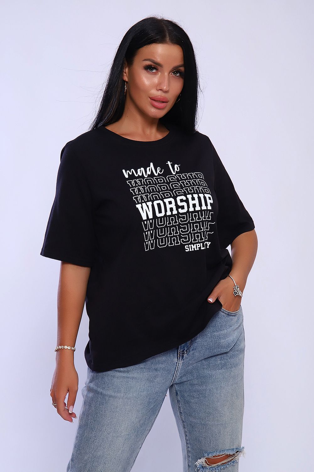 Женская футболка 80018 Натали (Акция)