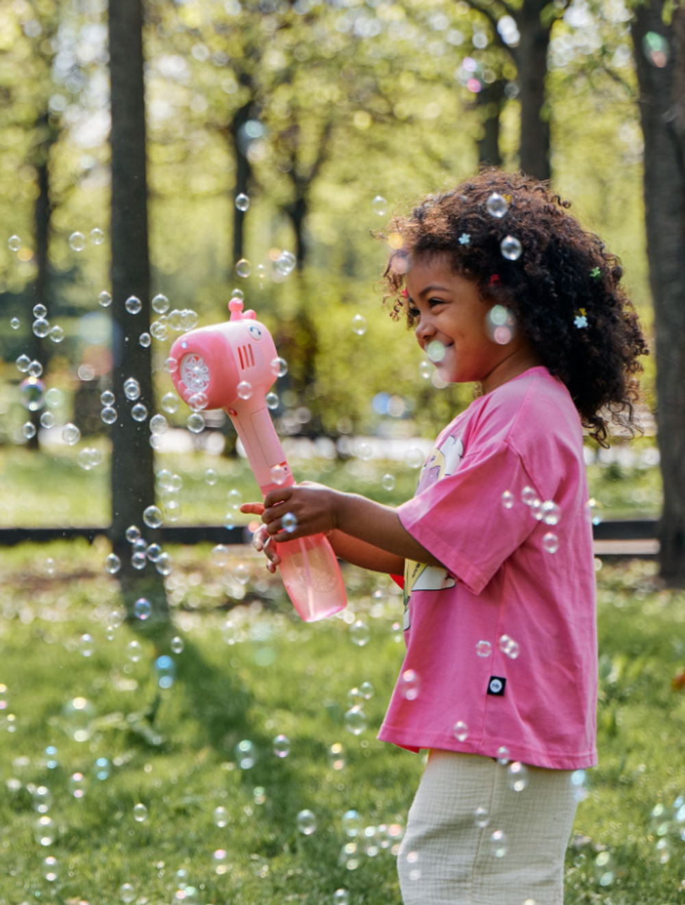 Генератор мыльных пузырей Bubble Gun «Бабл Ган» Pink