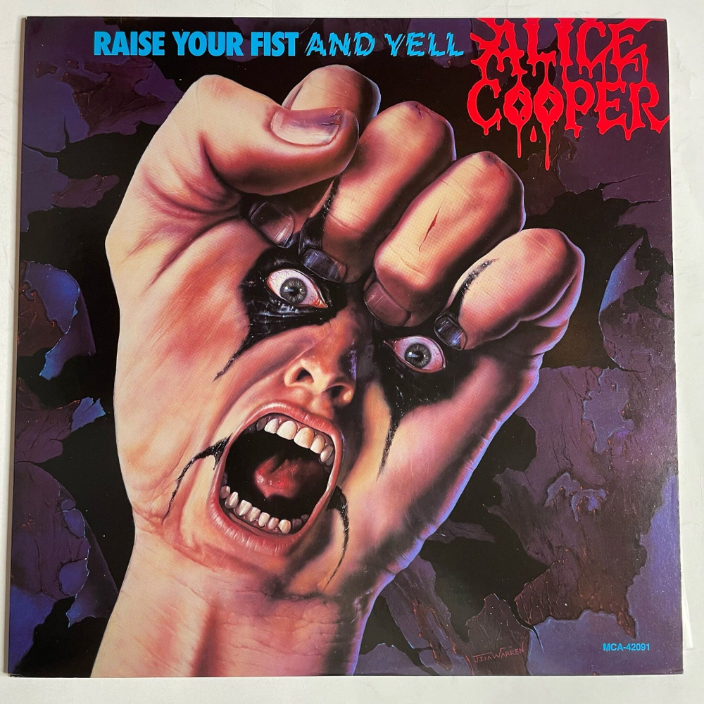 Винтажная виниловая пластинка LP Alice Cooper Raise Your Fist And Yell (USA 1987)