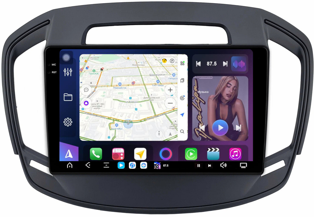 Магнитола для Opel Insignia 2013-2015 - FarCar XXL378M монитор 9.5" 2K QLED на Android 14, TS20, 8+256Гб, CarPlay, 4G SIM-слот