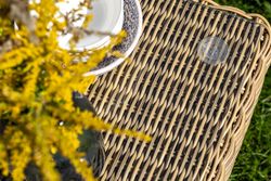 "Равенна" лаунж-зона из искусственного ротанга, цвет соломенный