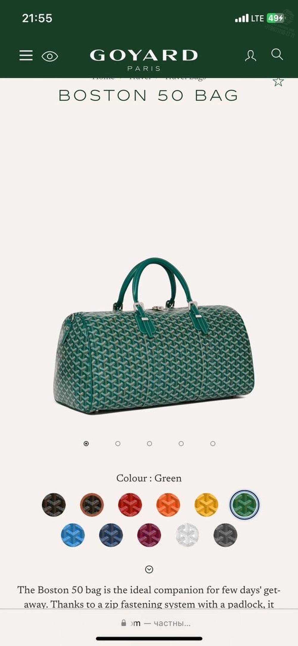 Дорожная сумка Goyard