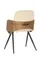 Обеденный стул Dune, бежевая экокожа, спинка орех