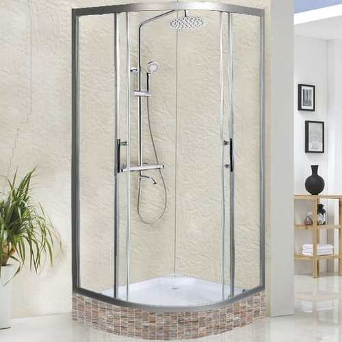 Душевой уголок WeltWasser WW500 С 80х80 10000004085 профиль Хром матовый стекло прозрачное