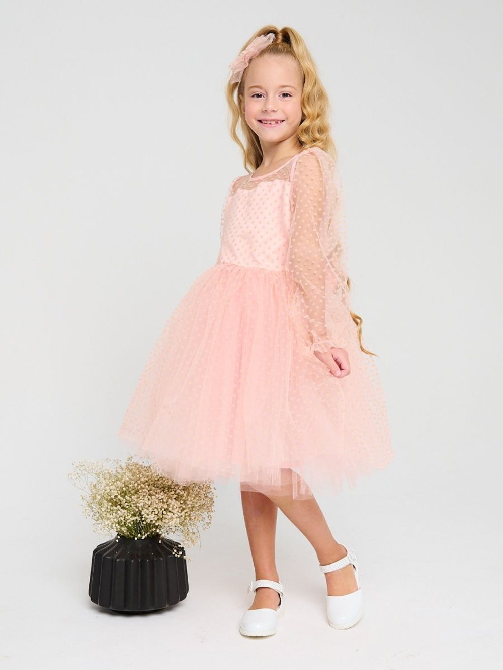 Пышное платье Уэнсдэй Аддамс (Wednesday Addams) в горох