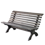 Скамейка садовая Осло со спинкой деревянная для сада из массива сосны, графит