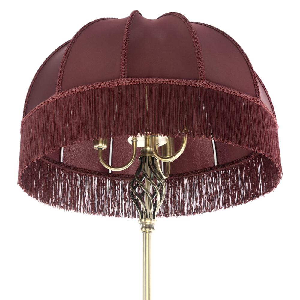 Citilux Базель CL407933T Торшер бронза со столиком и красным абажуром