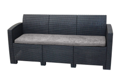 Arizona b:rattan, Диван трехместный, антрацит (3-х местная подушка)