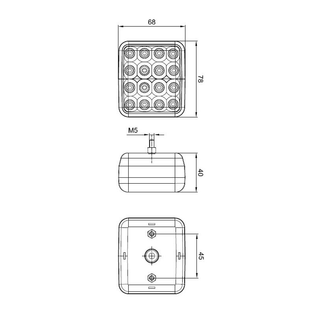 Фонарь заднего хода Fristom FT-041 LED 12/24V
