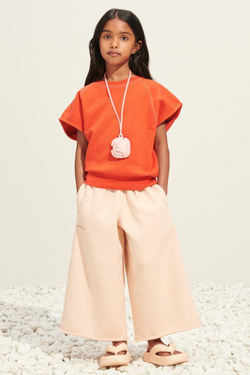 ZARA ШЛЕПАНЦЫ НА ПЛАТФОРМЕ, ОРАНЖЕВЫЙ