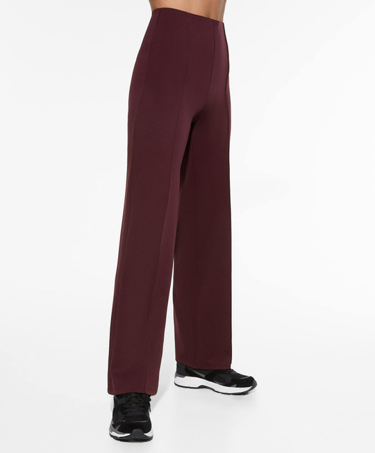 OYSHO Прямые брюки из прочной ткани, бордовый