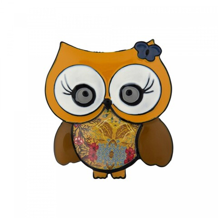 Брошь Shadore Сова XZ2021.13 BR/BW