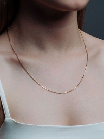 Цепочка на шею серебряная позолоченная 925 пробы, Silver Moon, якорное плетение, ширина 1,35 мм