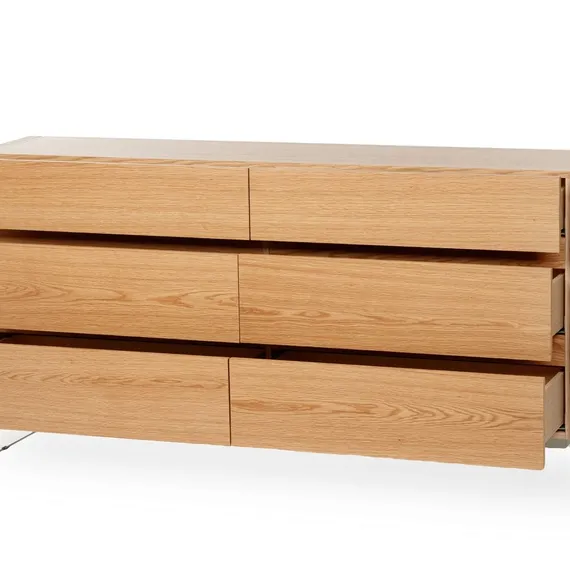 Комод Somerset 168х81 см, шпон дуба, стеклянные ножки