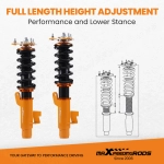 Coilover Suspension Kit подходит для автомобиля Mazda 3 Hatchback 2004-09 Adj. Height Struts Shocks lowering kit
