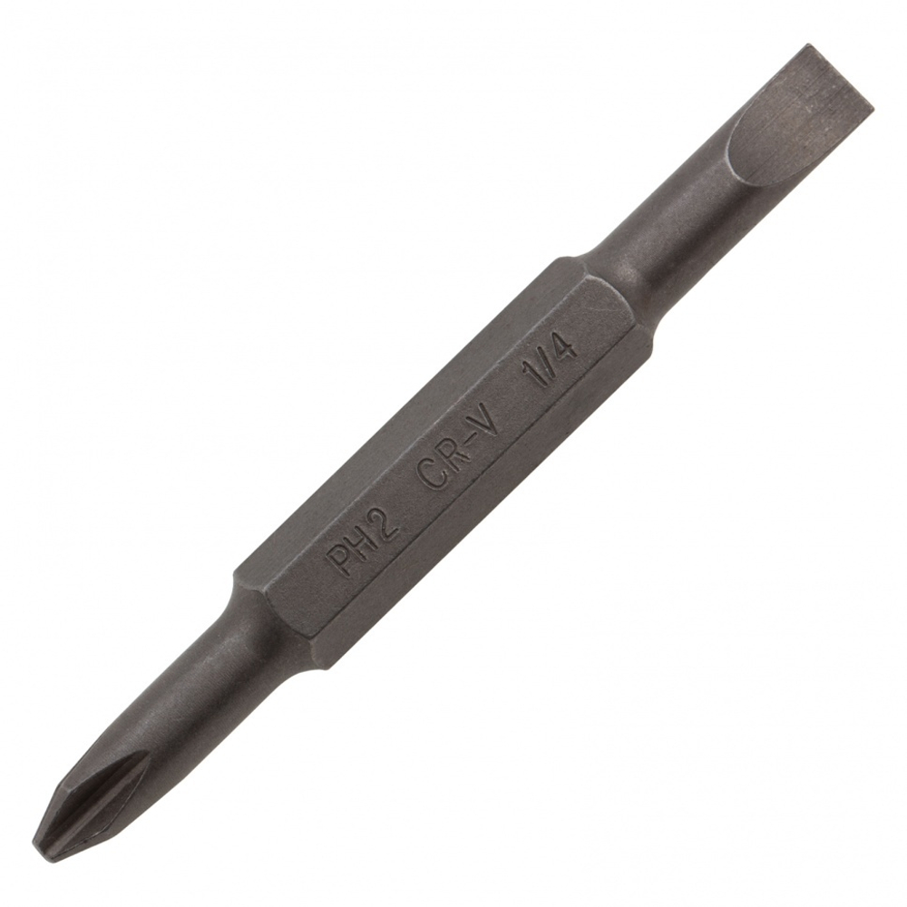 Отвертка комбинированная, SL3/16"-PH1, SL1/4"-PH2, 3-х компонентная рукоятка Denzel