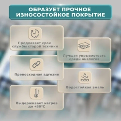 Эмаль для бытовой техники белая аэрозольная DETON - краска для холодильника, микроволновки, стиральной машины глянцевая алкидная в баллончике 520 мл