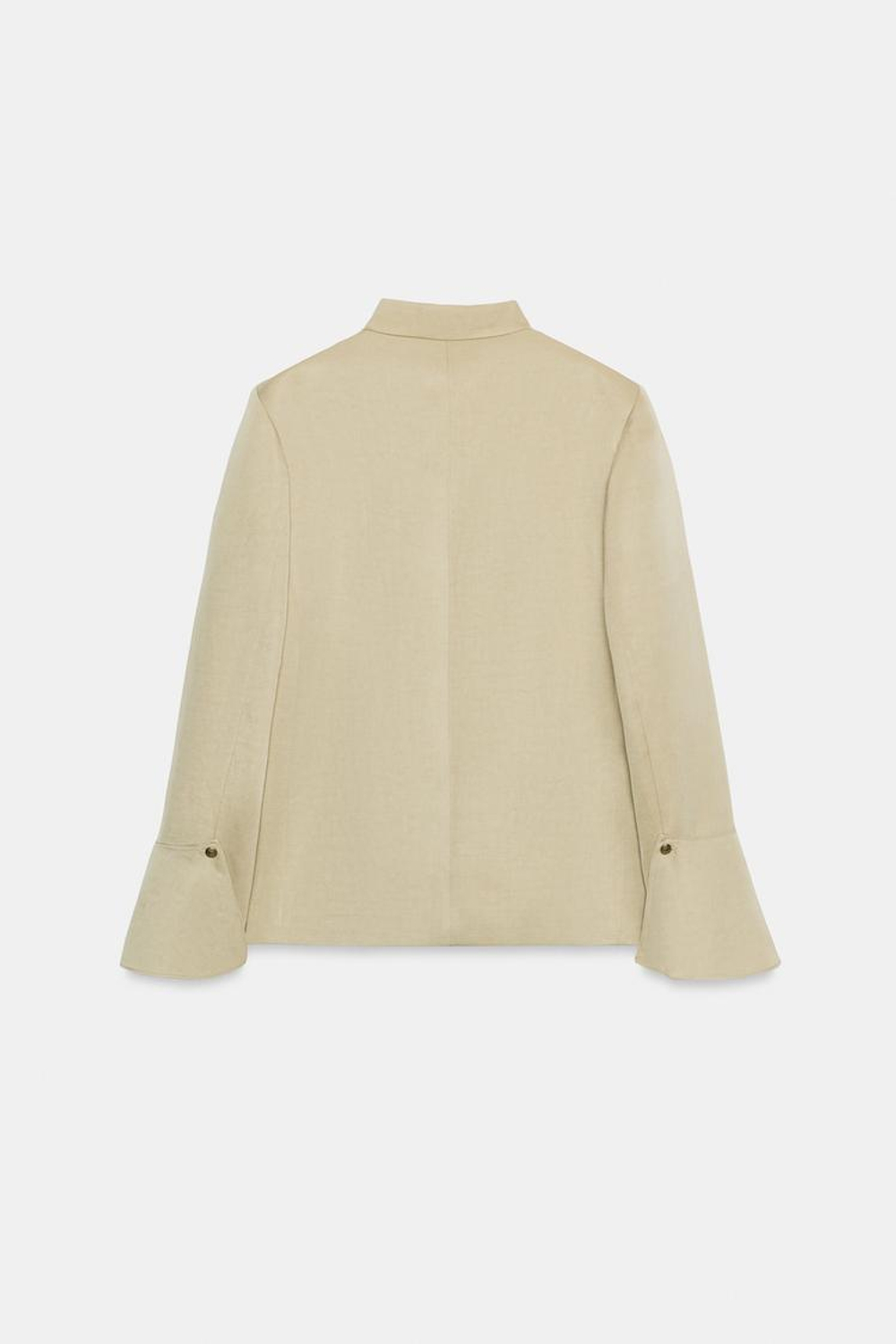 ZARA БЛЕЙЗЕР С ВОЛАНОМ — LIMITED EDITION, ZW COLLECTION, БЕЖЕВЫЙ