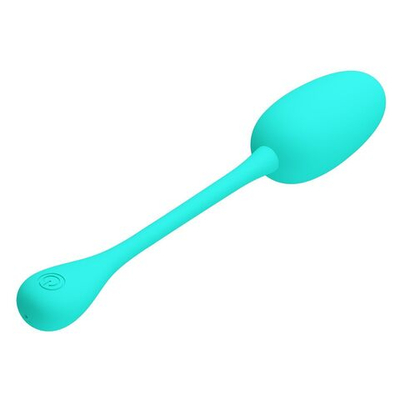 Бирюзовое перезаряжаемое виброяйцо Knucker (Цвет: бирюзовый)