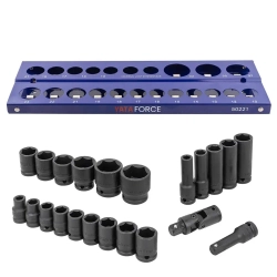Головки ударные 1/2'', набор 22 пр. (6-гр.) YATAFORCE YF-50221MPB