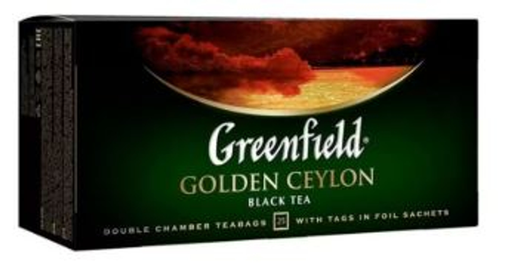 Чай черный Greenfield Golden Ceylon в пакетиках, 25 шт