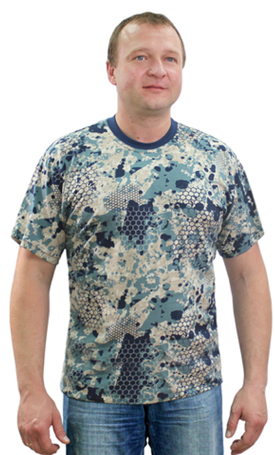 Футболка кулирка рис. Питон синий