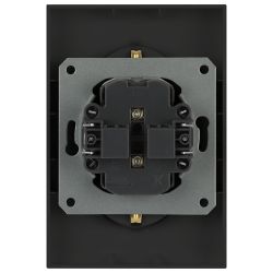 Розетка ЭРА Arktik 16-2107-05 без заземления двойная 2X2P 16А-250В антрацит | Эра Arktik
