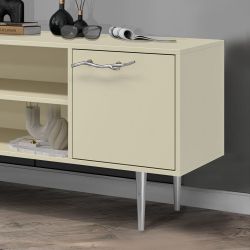 Тумба под ТВ Арт Колор matte 155см Стайл Сильвер Серый шелк матовый