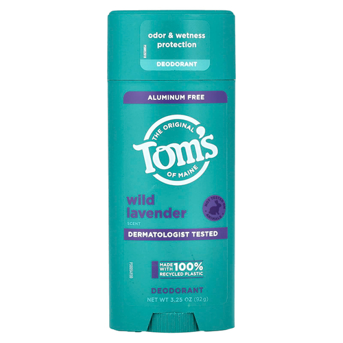 Tom's of Maine, дезодорант без алюминия, дикая лаванда, 92 г (3,25 унции)