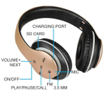 Наушники Bluetooth 5.0 Pangpai P351 LED Gold