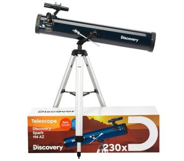 Телескоп Levenhuk Discovery Spark 114 AZ с книгой