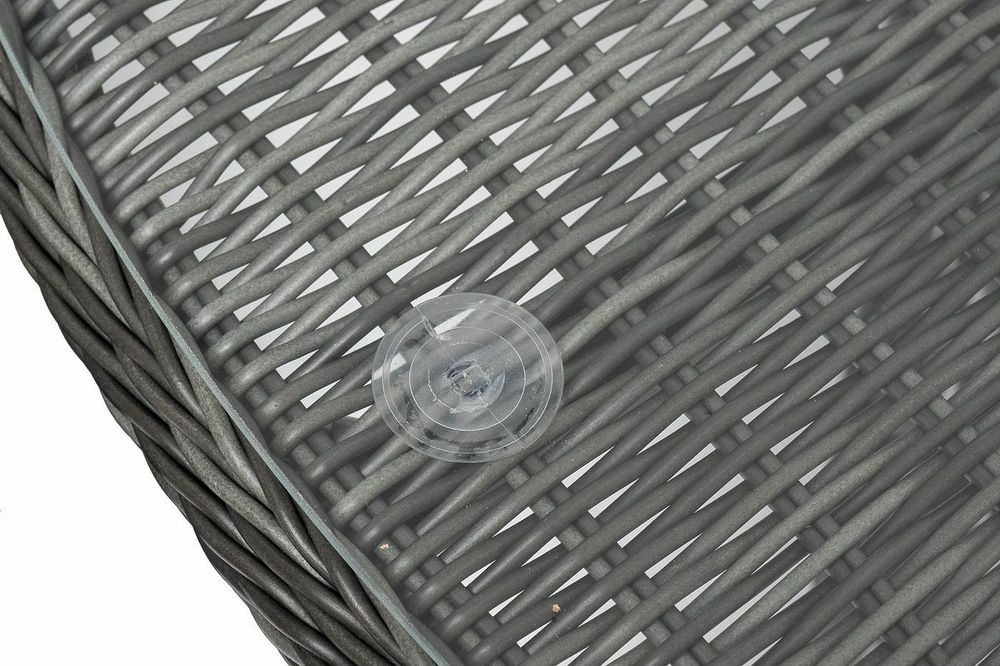 "Дольче" обеденная группа из искусственного ротанга, цвет графит