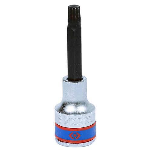 KING TONY (403608) Насадка (бита) торцевая 1/2", L = 80 мм, SPLINE, M8