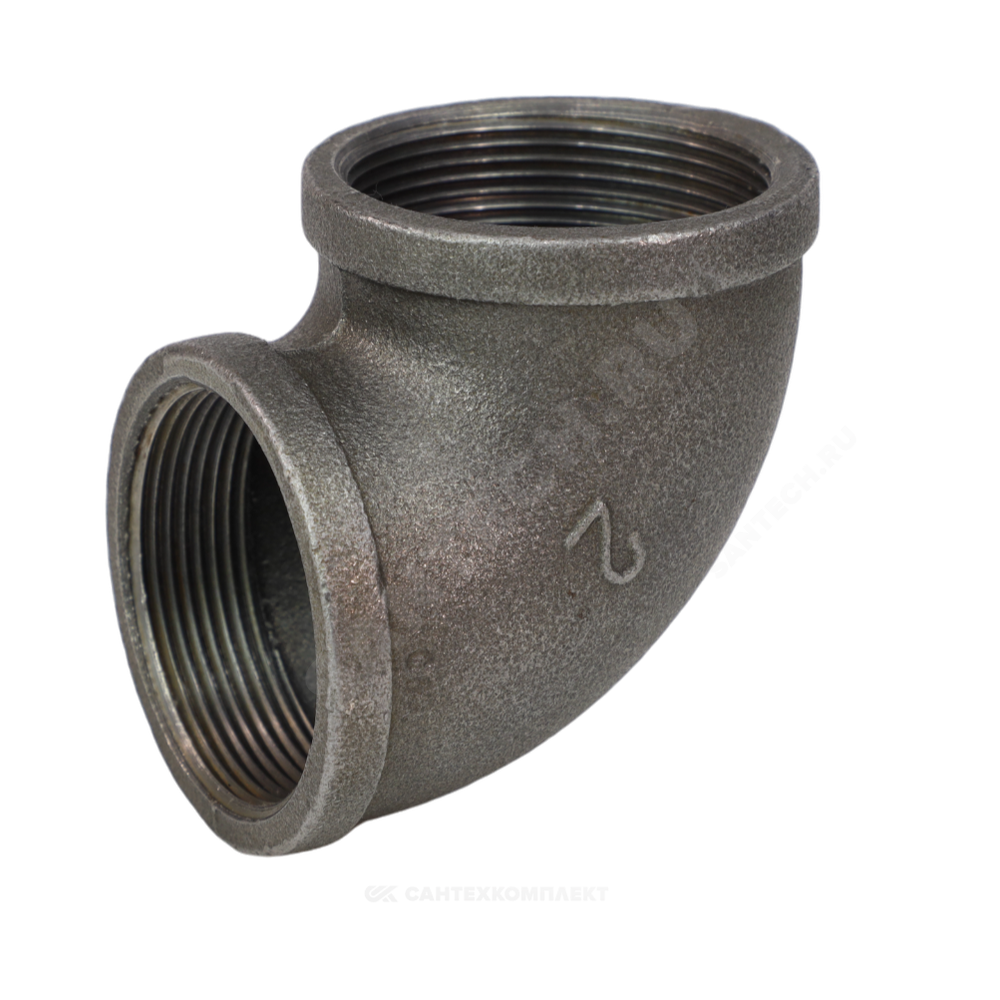 Угольник проходной чугун Ду 32 (1 1/4") ВР/ВР Fittex PLUS