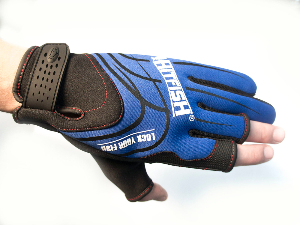 Перчатки HITFISH GLOVE-05 (красный, серый, синий)
