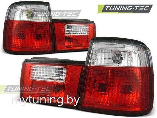 Задние фонари Bmw 5 E34 red white