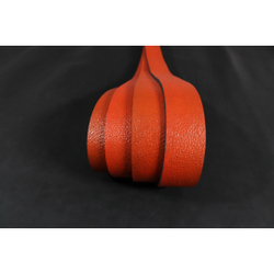 Ременная заготовка Красно-оранжевая с лицевой отделкой + Плита Слон