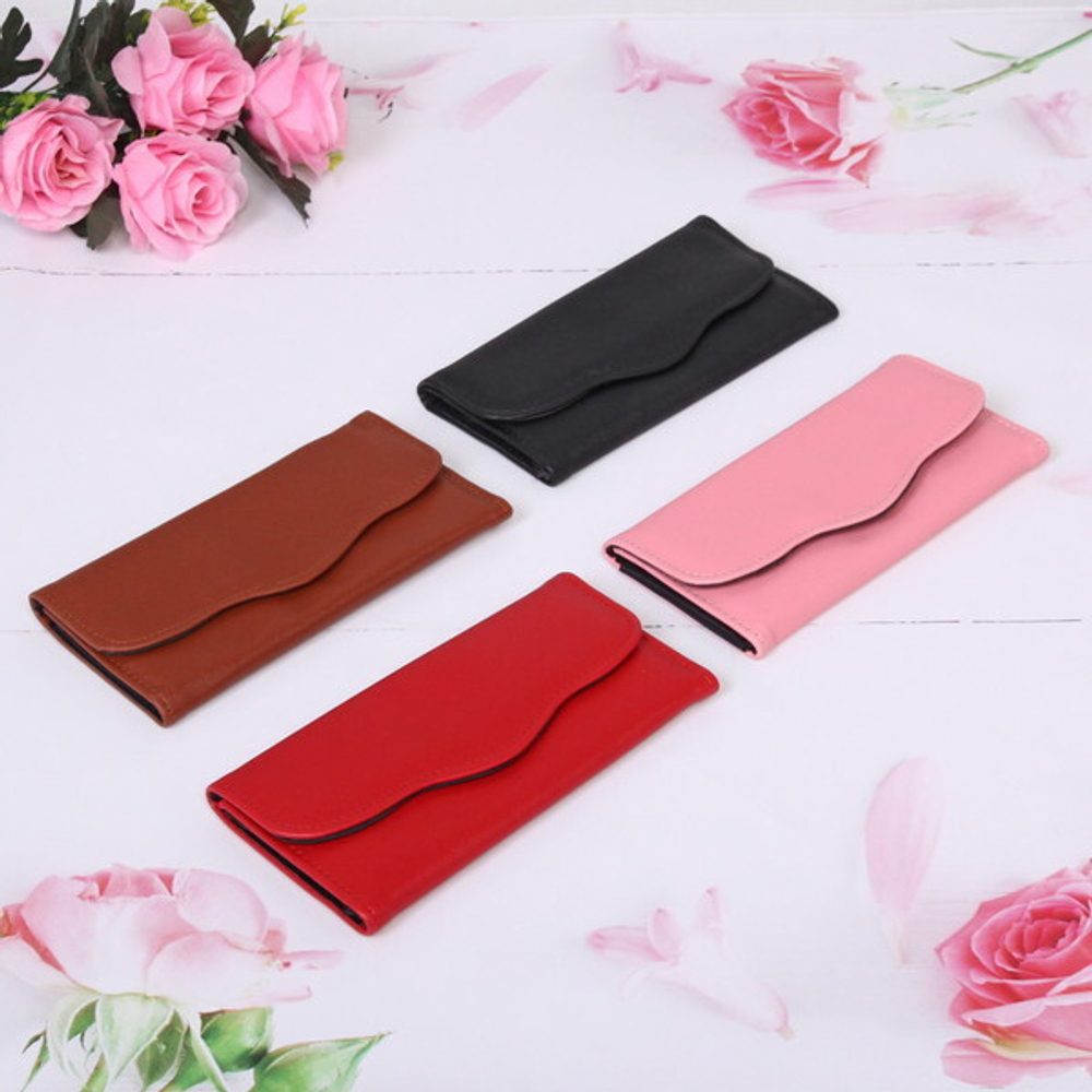 Кошелек женский «Egoistka», 3 кармана, цвет черный, коричневый, красный и пудровый, 19,5*9*1,5см