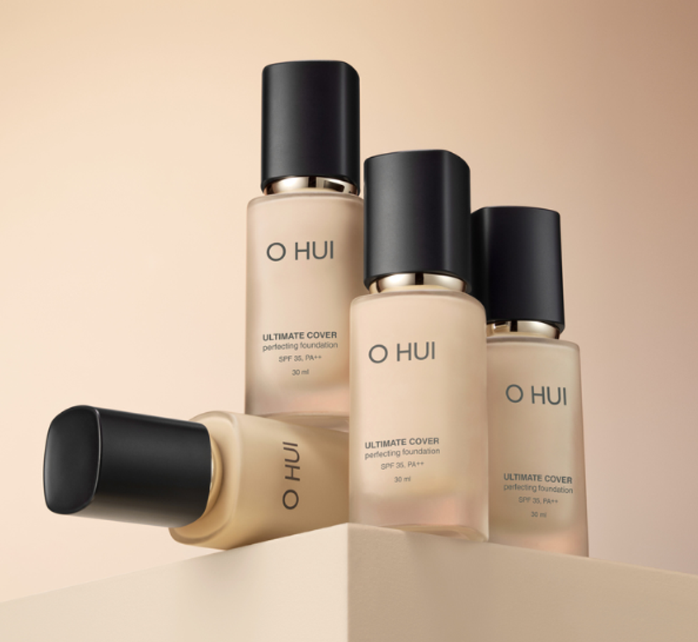 O HUI Ultimate Cover Perfecting Foundation Тональный люксовый крем, холодный, 30мл (P02 Натуральный беж)