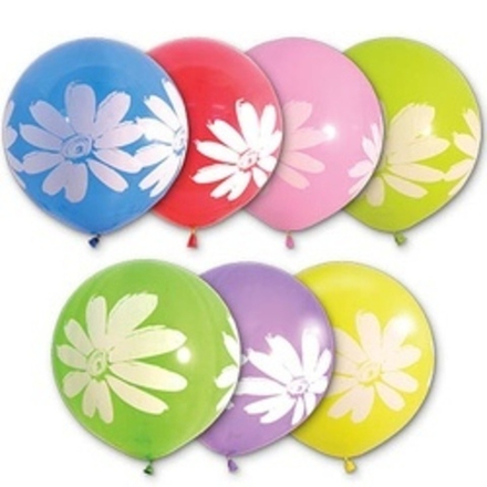 Шар (18"/46 см) Ромашки 4-х сторонние 6 шт.