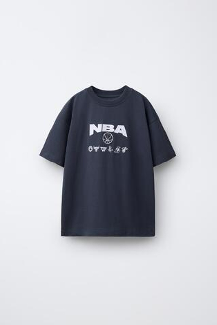 ZARА ФУТБОЛКА С ПРИНТОМ NBA - MULTI TEAMS, ТЕМНЫЙ АНТРАЦИТ