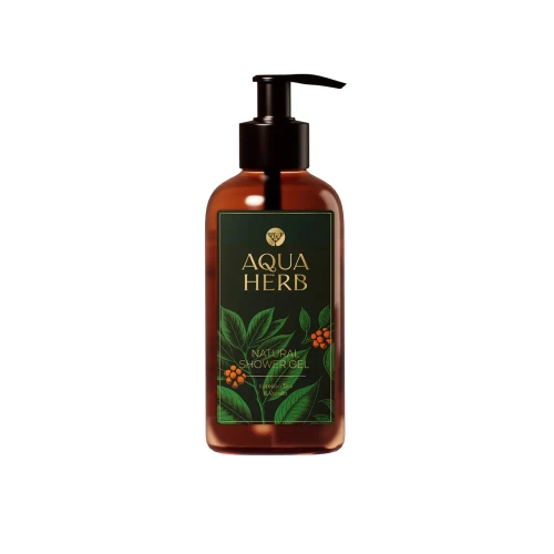 AQUAHERB Натуральный увлажняющий гель для душа Карельский Чай и Ваниль
