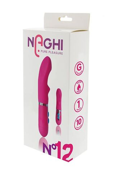 Розовый вибратор для G-стимуляции NAGHI NO.12 - 17 см. (Цвет: розовый)