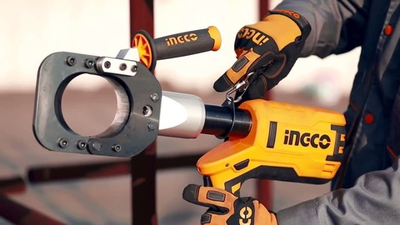 Аккумуляторный гидравлический кабелерез 20В, 2АКБ 4Ач, и ЗУ INGCO CRCLI2002 INDUSTRIAL